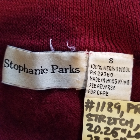 #1189 Preowned Stephanie Parks Wool Turtleneck S - Picture 9 of 9